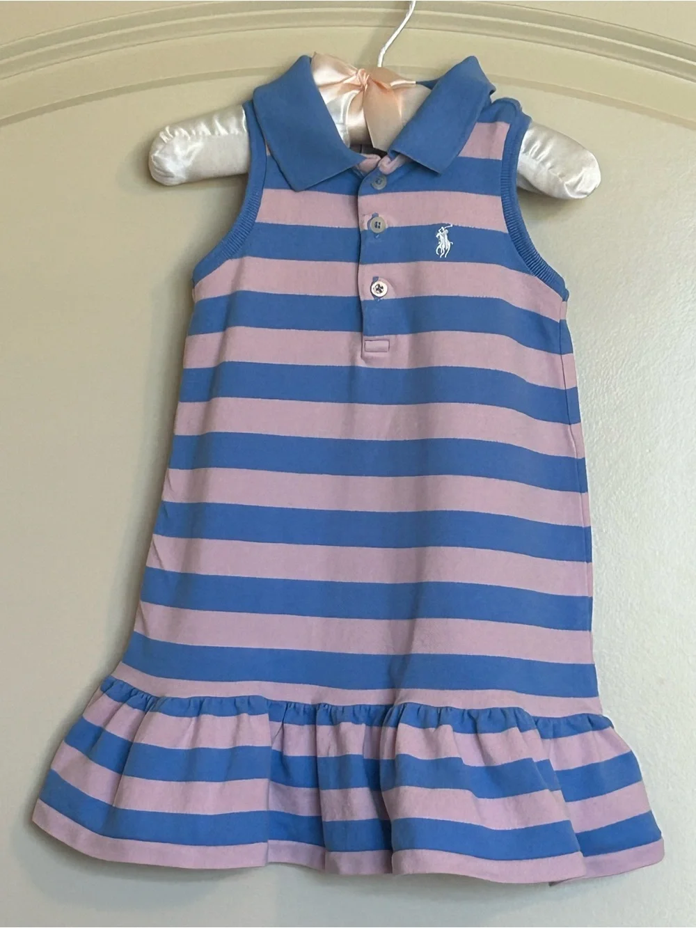 18M Ralph Lauren Striped Stretch Mesh Polo